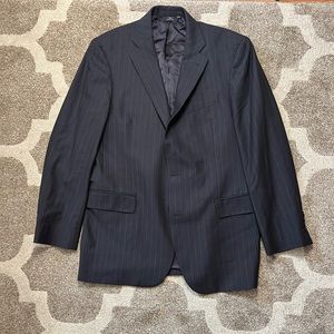 Brooks Brothers 346 Navy Blue pinstripe suit jacket blazer size 41L sports coat